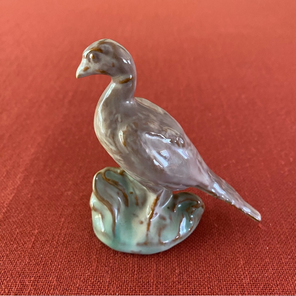 Vintage Dissing Keramik Bird Figurine Hovedgaard Made in Denmark